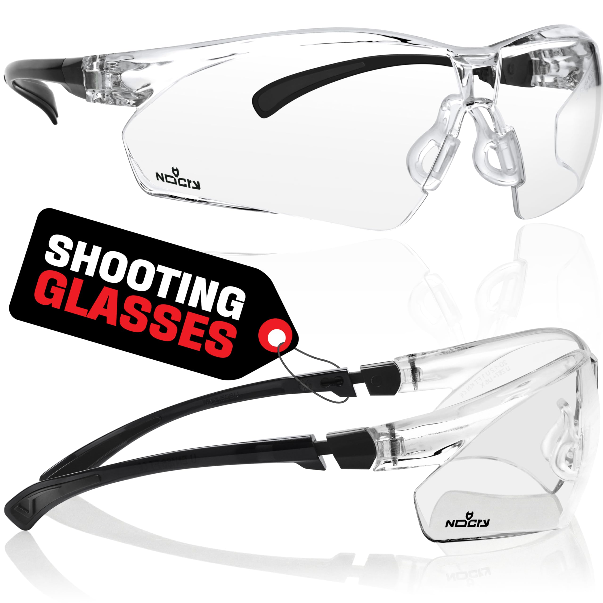 Amazon.com: NoCry Clear Shooting Glasses for Men with Anti-Fog and